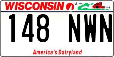 WI license plate 148NWN