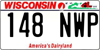 WI license plate 148NWP