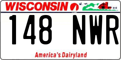 WI license plate 148NWR