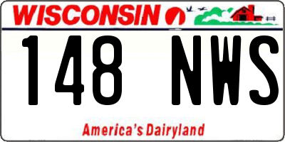 WI license plate 148NWS
