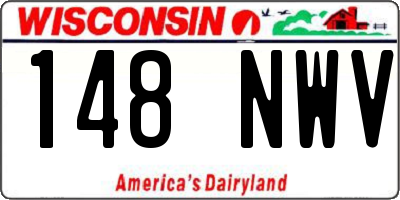 WI license plate 148NWV