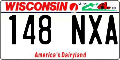 WI license plate 148NXA