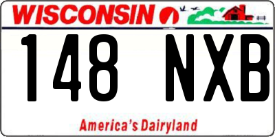 WI license plate 148NXB