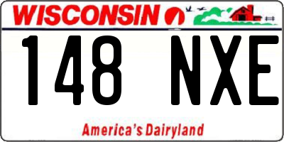 WI license plate 148NXE