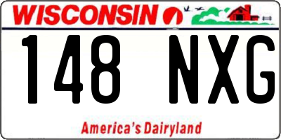 WI license plate 148NXG