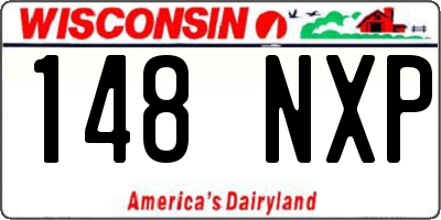 WI license plate 148NXP