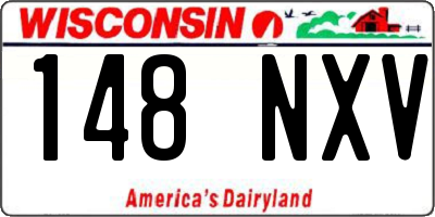 WI license plate 148NXV
