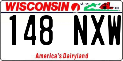 WI license plate 148NXW
