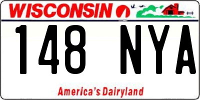 WI license plate 148NYA