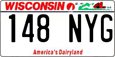 WI license plate 148NYG