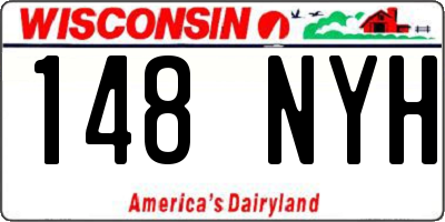 WI license plate 148NYH
