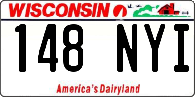 WI license plate 148NYI