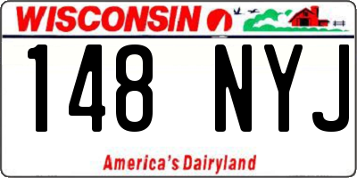 WI license plate 148NYJ