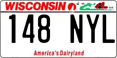 WI license plate 148NYL