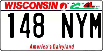 WI license plate 148NYM