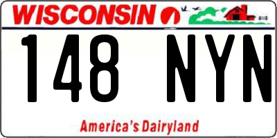 WI license plate 148NYN
