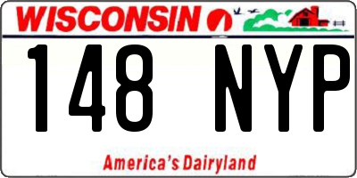 WI license plate 148NYP