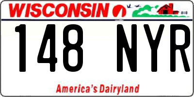 WI license plate 148NYR