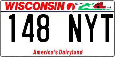 WI license plate 148NYT