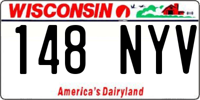 WI license plate 148NYV