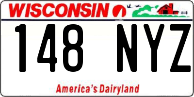 WI license plate 148NYZ
