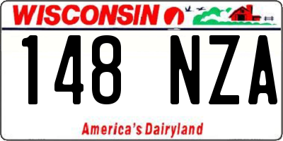 WI license plate 148NZA