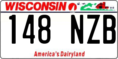 WI license plate 148NZB