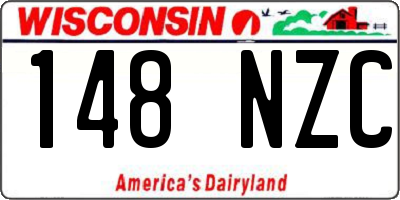 WI license plate 148NZC