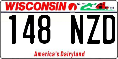 WI license plate 148NZD