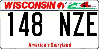 WI license plate 148NZE