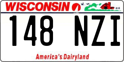 WI license plate 148NZI