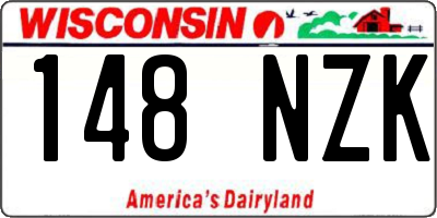 WI license plate 148NZK