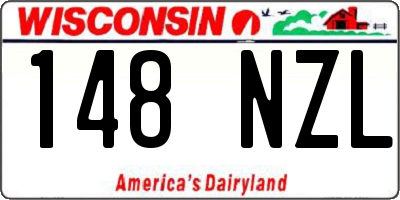 WI license plate 148NZL