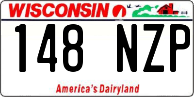 WI license plate 148NZP