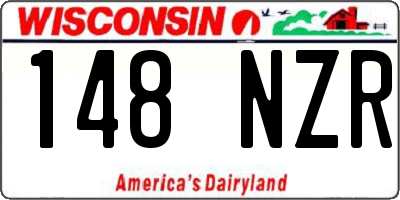 WI license plate 148NZR
