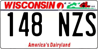 WI license plate 148NZS