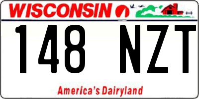 WI license plate 148NZT