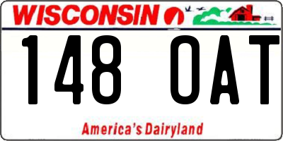 WI license plate 148OAT