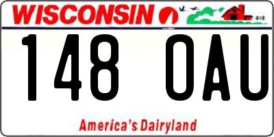 WI license plate 148OAU
