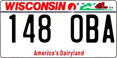WI license plate 148OBA