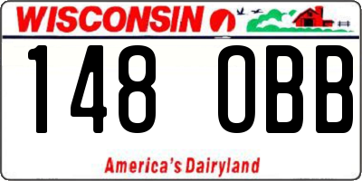 WI license plate 148OBB
