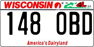 WI license plate 148OBD