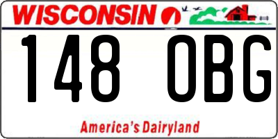 WI license plate 148OBG