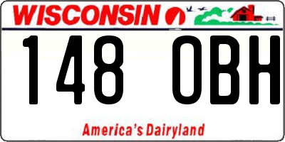 WI license plate 148OBH
