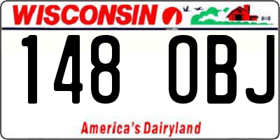 WI license plate 148OBJ
