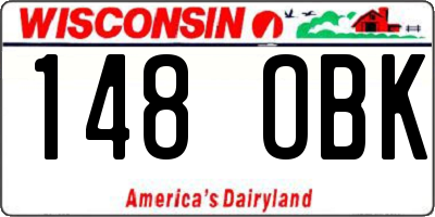 WI license plate 148OBK
