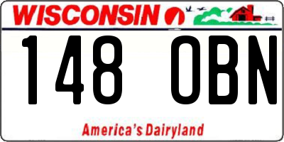 WI license plate 148OBN