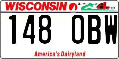 WI license plate 148OBW