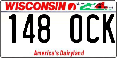 WI license plate 148OCK
