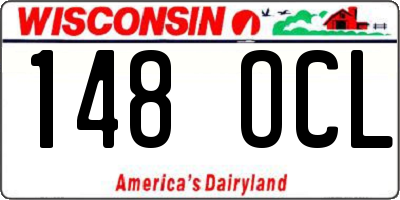 WI license plate 148OCL